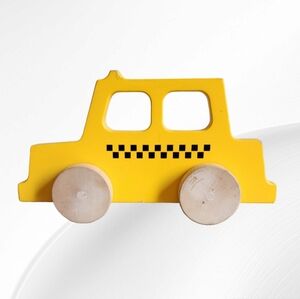 Manny and Simon Taxi Wooden Push Toys